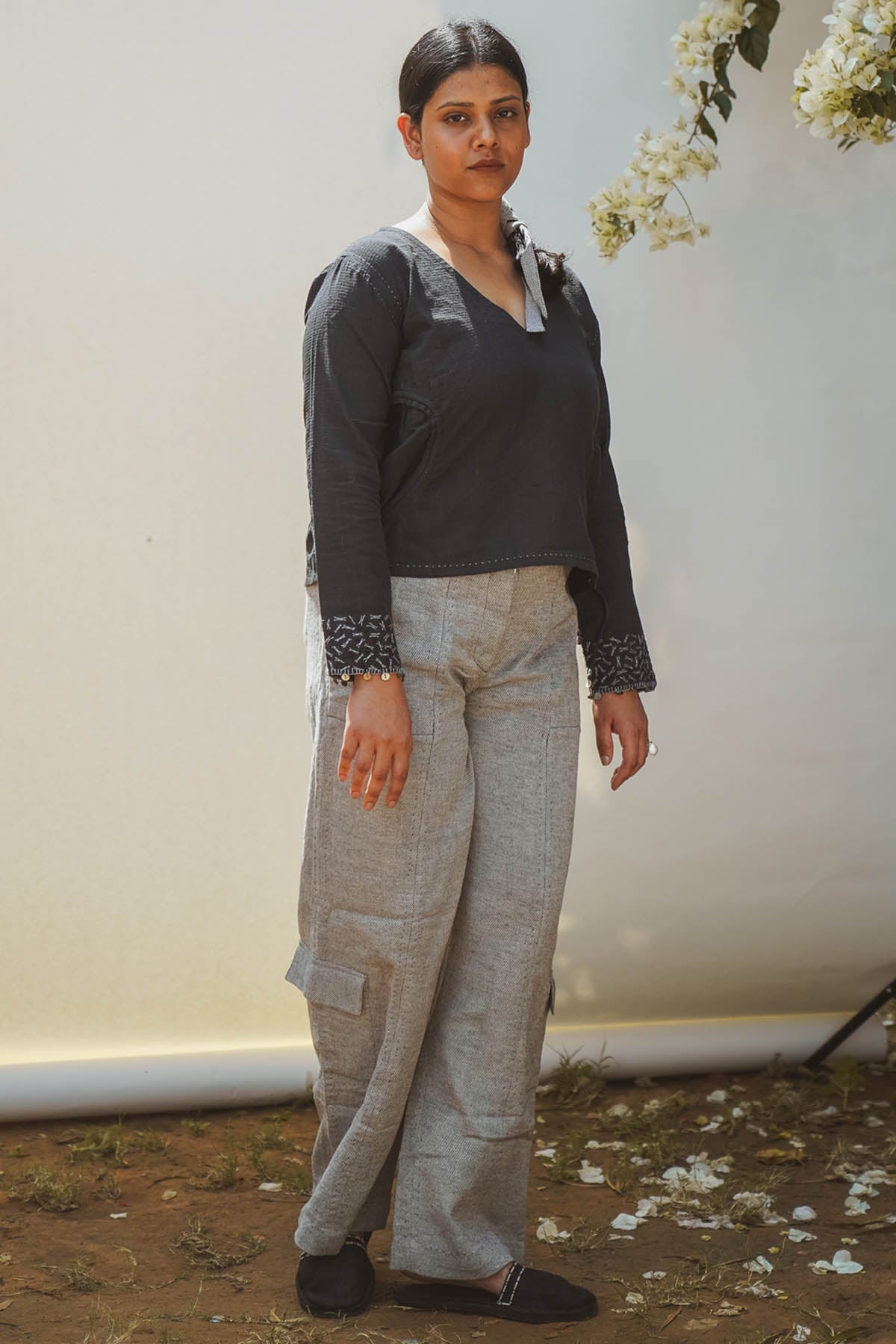 Buy Designer Patch Pockets Panelled Pants By Lafaani